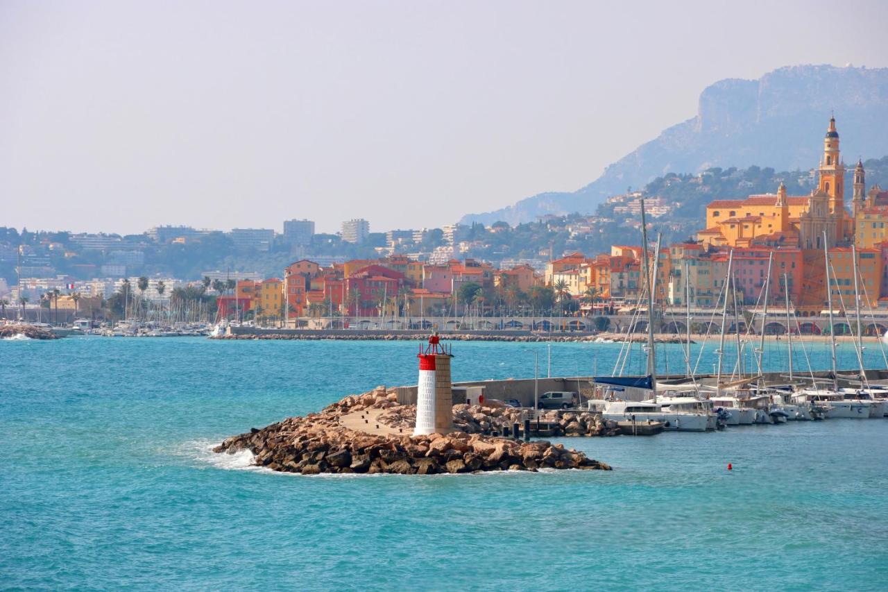 Terrasse du Bristol, Imprenable Vue Mer Menton Extérieur photo